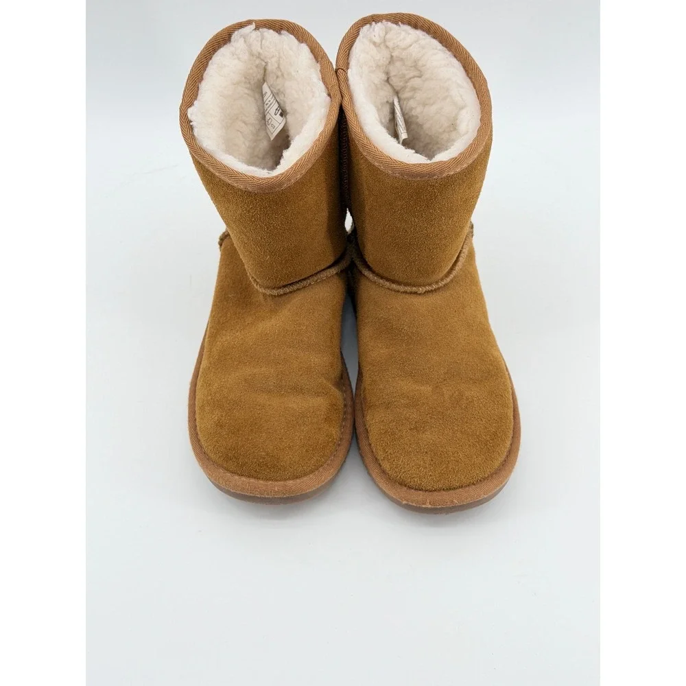 Koolaburra by UGG Kids Victoria Short Boots Chestnut Brown Suede 1019374 Size 1